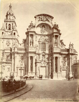 Murcia, Catedral, fachada principal. Léon et Lévy.