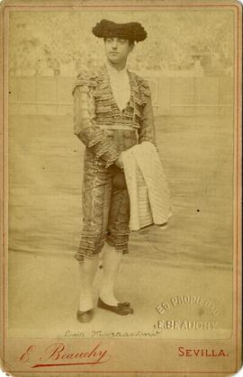 Sevilla, retrato del torero Luis Mazzantini. E. Beauchy.