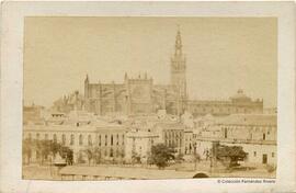 Sevilla, Catedral y Giralda desde el oeste. Francisco Leygonier.