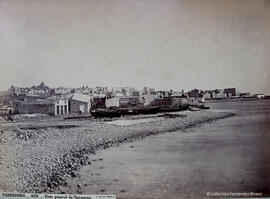 Tarragona, vista desde la playa. J. Laurent.