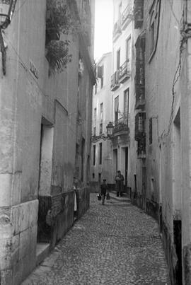 Calle Ancla (Muro de Espartería). Hacia 1940. Málaga, España.