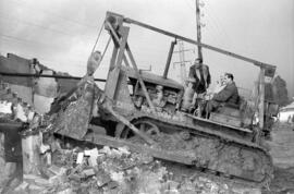 Derribo viviendas del Arroyo del Cuarto. 1958-12. Inundaciones de 4 de diciembre de 1958. Málaga, España.