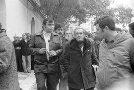 Entierro de Manuel José García Caparrós, tras la manifestación por la autonomía de Andalucía. 1.6. 1977-12-05. Málaga, España.