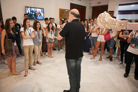 Visita guiada por el centro histórico. Olimpiada Española de Economía, Fase Nacional. Cofradía de los Estudiantes. Málaga. Junio de 2015