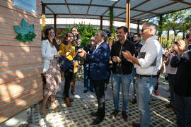 José Ángel Narváez inaugura la primera "Isla y Senda Verde" de la Universidad de Málaga. Facultad de Ciencias de la Comunicación y Turismo. Octubre de 2019