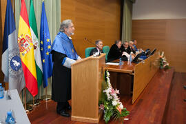Investidura como Doctor "Honoris Causa" de Antonio Luque por la Facultad de Ciencias de la Universidad de Málaga. Edificio del Rectorado. Octubre de 2016