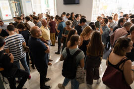 Momentos previos a la apertura del Curso Académico 2019-2020 de la Escuela Técnica Superior de Arquitectura de la Universidad de Málaga. Teatro Cervantes. Octubre de 2019