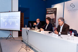 Antonio García Lizana, Teresa Dabán y Juan Antonio García Galindo. Ateneo de Málaga. Abril 2015
