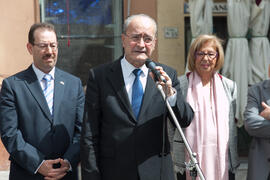 Inauguración de la plazuela "Jesús Castellanos" en el centro histórico de Málaga. Marzo de 2013