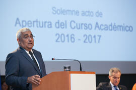 Antonio Ramírez de Arellano en la Apertura del Curso Académico 2016/2017 de la Universidad de Mál...