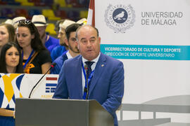 Manuel Jesús Barón. Ceremonia de inauguración del Campeonato Europeo Universitario de Balonmano. ...