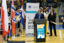 José Ángel Narváez. Ceremonia de inauguración del Campeonato Europeo Universitario de Balonmano. ...