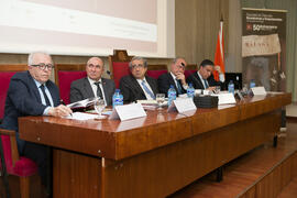 Mesa presidencial de la clausura del 50 Aniversario de la Facultad de Económicas. Facultad de Cie...