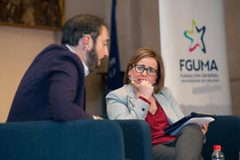 Esther Luque. Conferencia "Dialogando", con Pere Estupinyà. Facultad de Ciencias. Octubre de 2018