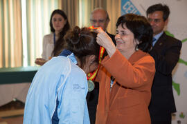 Entrega de medalla. Campeonato de España Universitario de Golf. Antequera. Abril de 2017