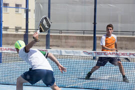 Jugadores en un partido. Campeonato de España Universitario de Pádel. Antequera. Abril de 2017