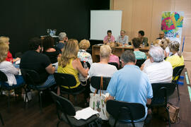 Mesa redonda: "Escribir comedia, el reto de hacer reír". Curso de Verano "El humor en las artes escénicas". Marbella. Julio de 2018