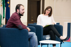 Susana Escudero y Aitor Sánchez en el coloquio "Dialogando para desmontar mitos sobre nutric...