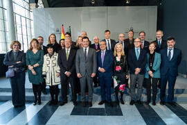 Foto de grupo. Toma de posesión de D. José Ángel Narváez Bueno como Rector de la Universidad de Málaga. Palacio de San Telmo, Sevilla. Enero de 2020