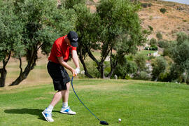 Jugador de la Universidad de Stirling. Campeonato Europeo de Golf Universitario. Antequera. Junio...