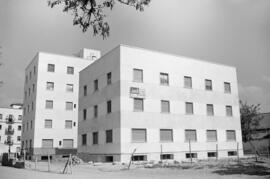 Fase final de la construcción del Hospital de la Cruz Roja en Ciudad Jardín. Málaga. Octubre de 1963