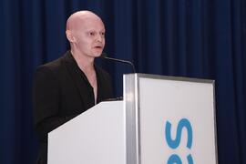 Abraham Cortés Bonilla. Debate electoral entre los candidatos a Rector de la Universidad de Málaga. Escuela Técnica Superior de Ingeniería Informática y Telecomunicaciones. Noviembre de 2023