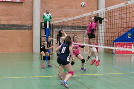 Partido femenino Universidad de Málaga - Universidad de A Coruña. Campeonato de España Universitario de Voleibol. Complejo Polideportivo Universitario. Abril de 2018