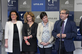 Inauguración de la I Feria de Empleo de la Universidad de Málaga. Complejo de Estudios Sociales y de Comercio. Abril 2015