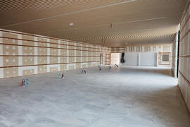 Obras en el interior del nuevo Pabellón de Gobierno. Campus de Teatinos. Abril de 2021