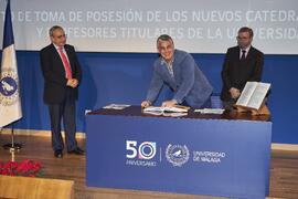 Toma de posesión de Alfonso Gago Calderón como profesor titular del Área de Proyectos de Ingeniería de la Universidad de Málaga. Paraninfo. Diciembre de 2022