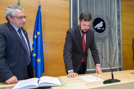 Toma de Posesión de Antonio Peláez Verdet como nuevo Director de Secretariado del Centro Internacional de Español de la Universidad de Málaga. Edificio del Rectorado. Febrero de 2018