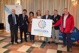 Foto de grupo previa a la entrega de trofeos. Campeonato de España Universitario de Golf. Antequera. Abril de 2017