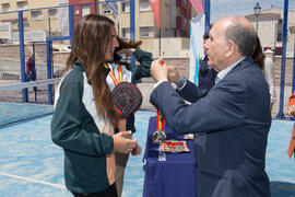 Entrega de medallas. Campeonato de España Universitario de Pádel. Antequera. Abril de 2017