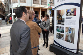 Inauguración de la exposición "UMA 40 años compartiendo futuro" en Calle Larios. Octubr...