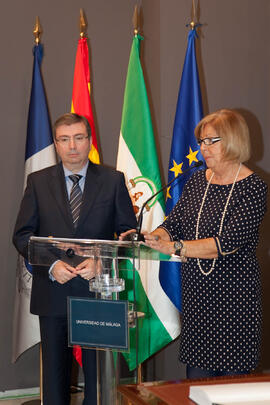 Toma de posesión del equipo de gobierno de la Universidad de Málaga. Rectorado. Enero de 2012