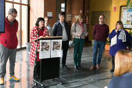 Tecla Lumbreras presenta la instalación "Biblioteca de Babel XIII", de José Ignacio Díaz Rábago. Biblioteca General. Enero de 2018