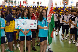 Equipo de Bielorrusia. Inauguración del 14º Campeonato del Mundo Universitario de Fútbol Sala 201...