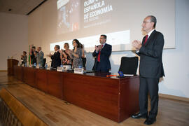 Mesa presidencial. Entrega de premios en el Paraninfo de la Universidad de Málaga. Olimpiada Espa...