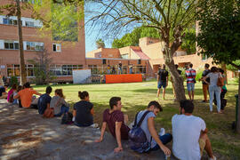 Concierto en el jardín de la facultad como parte del acto de bienvenida a los alumnos de primer c...