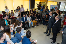 Visita del ministro Pedro Duque al edificio The Green Ray. Campus de Teatinos. Junio de 2018