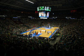 Partido del Unicaja Baloncesto homenaje a la Facultad de Económicas en su 50 Aniversario. Palacio de Deportes José María Martín Carpena. Mayo de 2015