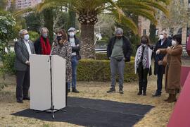 Intervención de María Isabel Hombrados. Inauguración de la escultura "6+1", de José Ign...