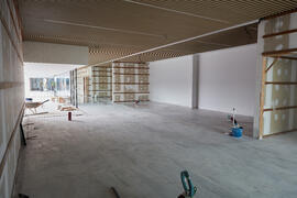 Obras en el interior del nuevo Pabellón de Gobierno. Campus de Teatinos. Abril de 2021