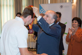 Entrega de medalla. Campeonato de España Universitario de Golf. Antequera. Abril de 2017