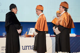 Investidura de Bernardo Quintero como Doctor "Honoris Causa" por la Universidad de Málaga. Paraninfo. Marzo de 2025