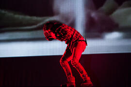 Fran Millán. Ensayos para la Gala Inaugural de la XXIV edición de Fancine de la Universidad de Málaga. Teatro Cervantes. Noviembre de 2014