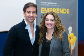 David Meca y Macarena Parrado. Seminario "Emprende 21". Paraninfo. Noviembre de 2017