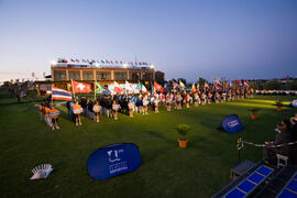 Equipos participantes. Inauguración del Campeonato Mundial Universitario de Golf. Antequera Golf....