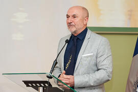 Eugenio José Luque Domínguez en la presentación de su Retrato de Honor. Facultad de Ciencias Económicas y Empresariales. Junio de 2025