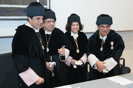 Miguel Ángel Castro, José Ángel Narváez, Pilar Aranda y Eugenio Domínguez tras la toma de Posesió...